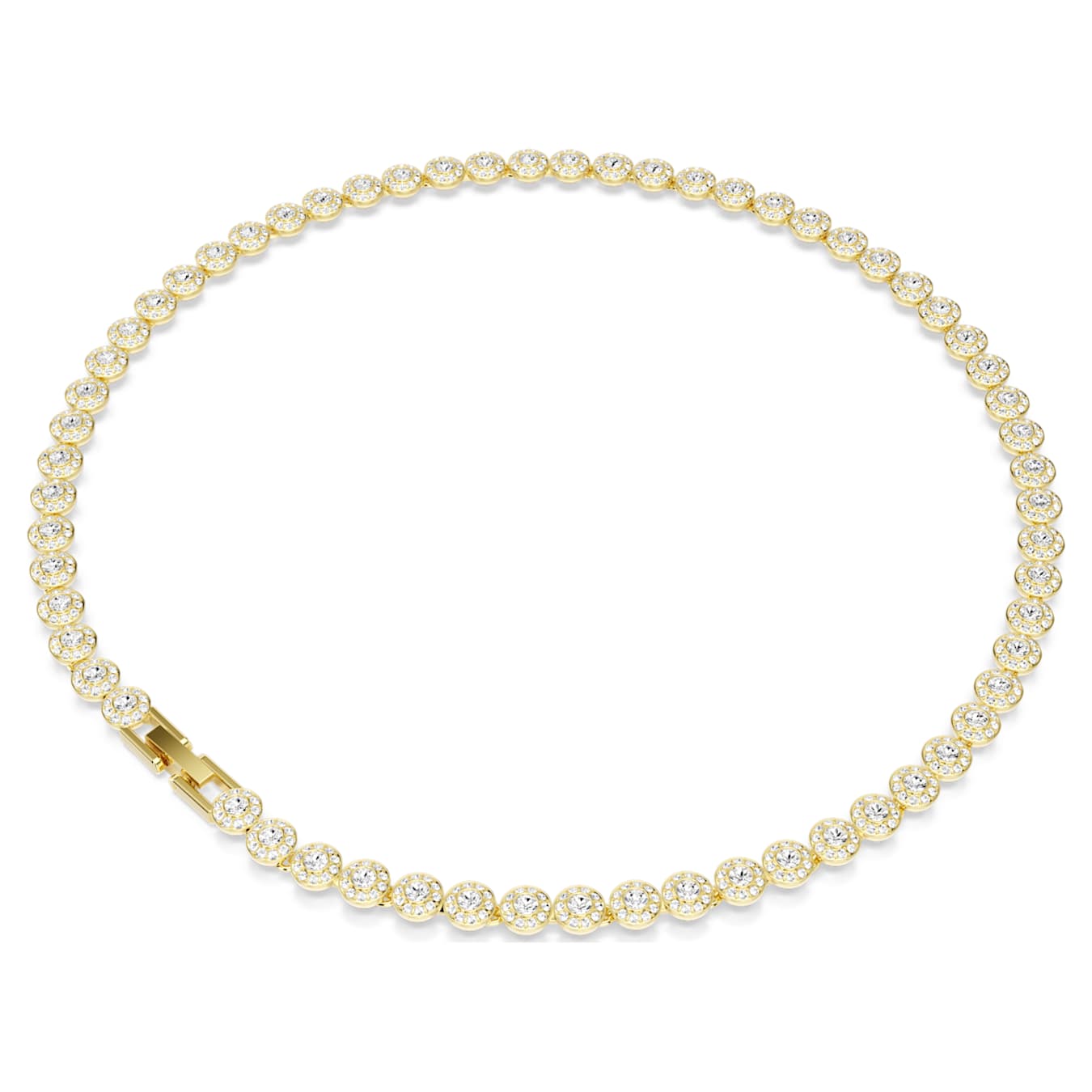Collar Una Angelic Talla redonda, Pequeño, Blanco, Baño tono oro