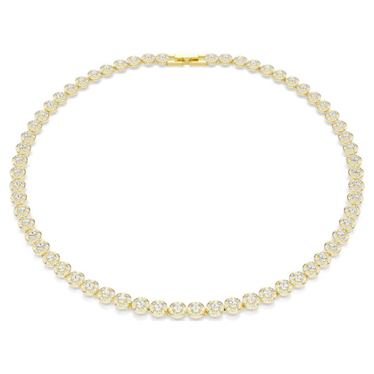 Collar Una Angelic Talla redonda, Pequeño, Blanco, Baño tono oro