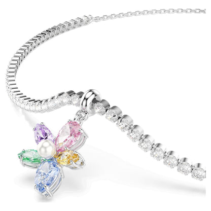 Gargantilla Ariana Grande x Swarovski Tallas mixtas, Flor, Multicolor, Baño de rodio