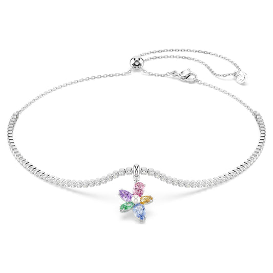 Gargantilla Ariana Grande x Swarovski Tallas mixtas, Flor, Multicolor, Baño de rodio