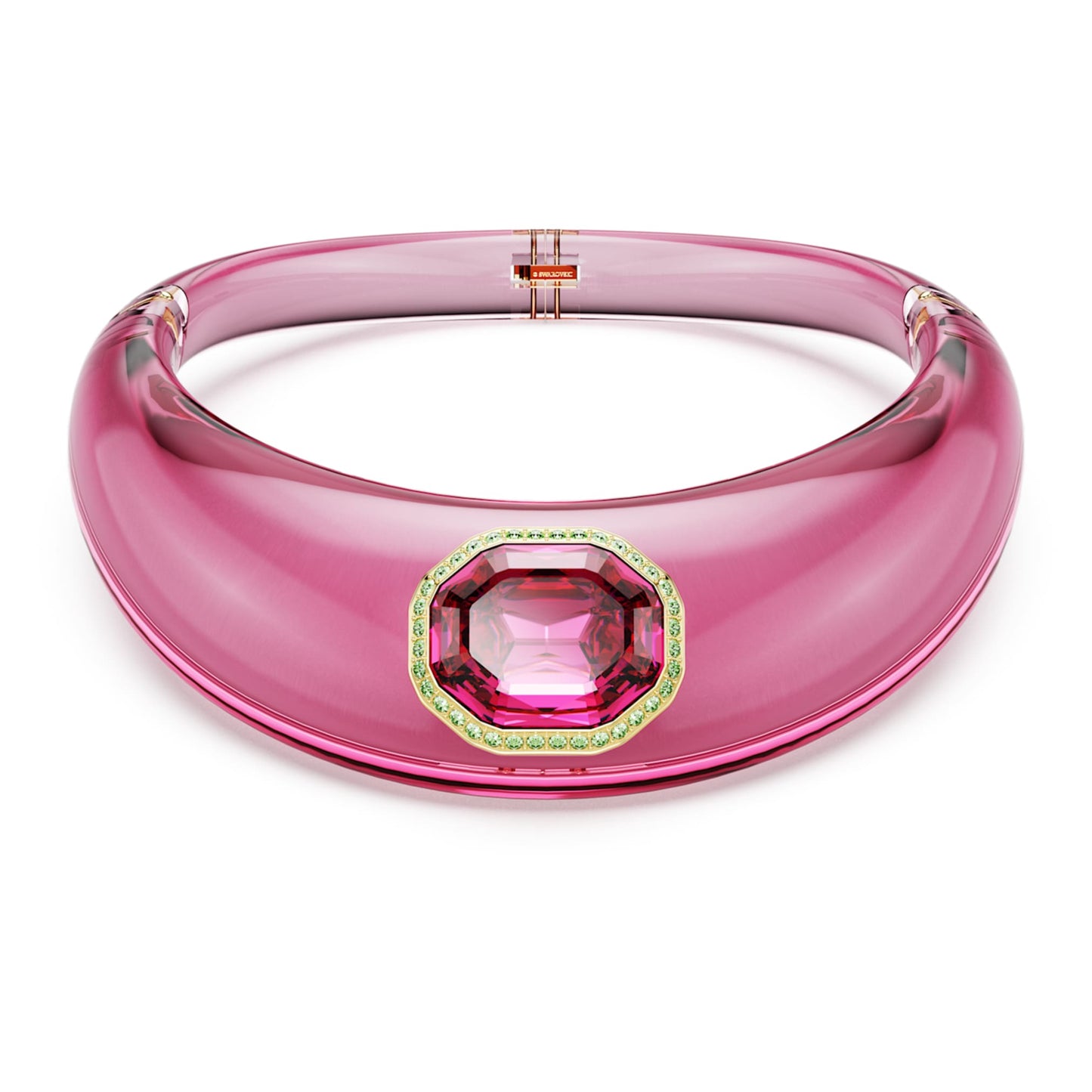 Gargantilla Dulcis Talla octogonal, Pavé, Rosa, Baño tono oro