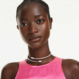 Gargantilla Idyllia Tallas mixtas, Flecha, Blanca, Baño de rodio