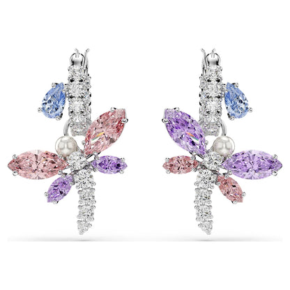 Pendientes Ariana Grande x Swarovski Tallas mixtas, Libélula, Multicolores, Baño de rodio