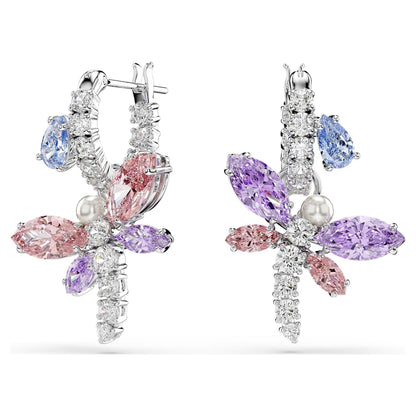 Pendientes Ariana Grande x Swarovski Tallas mixtas, Libélula, Multicolores, Baño de rodio