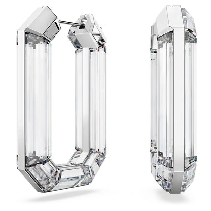 Pendientes de aro Lucent, Arte, Forma octagonal, Blancos