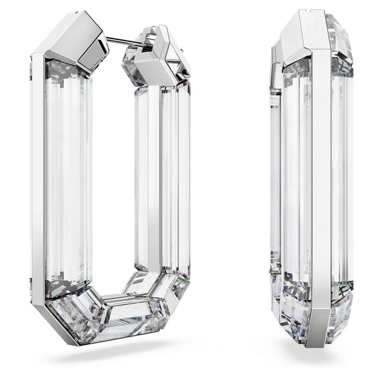 Pendientes de aro Lucent, Arte, Forma octagonal, Blancos
