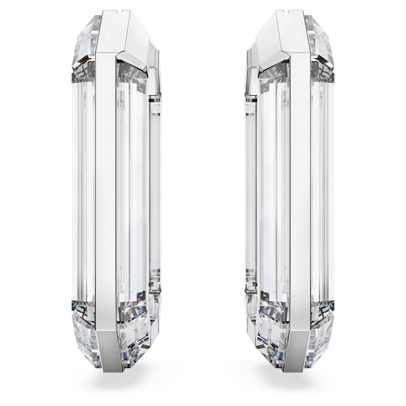 Pendientes de aro Lucent, Arte, Forma octagonal, Blancos