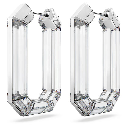 Pendientes de aro Lucent, Arte, Forma octagonal, Blancos
