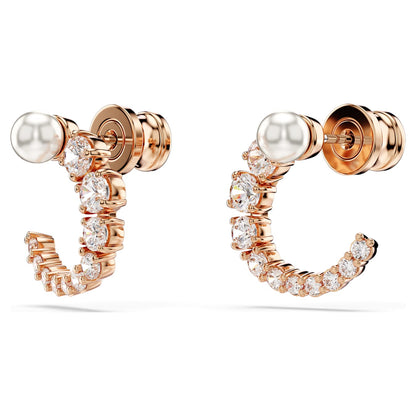 Pendientes de aro Matrix, Baño tono oro rosa