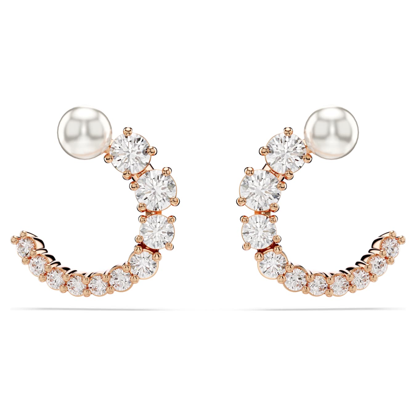 Pendientes de aro Matrix, Baño tono oro rosa