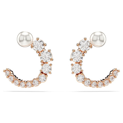 Pendientes de aro Matrix, Baño tono oro rosa