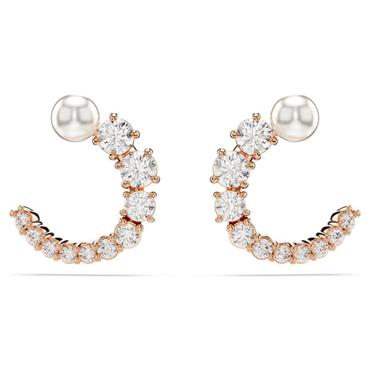 Pendientes de aro Matrix, Baño tono oro rosa