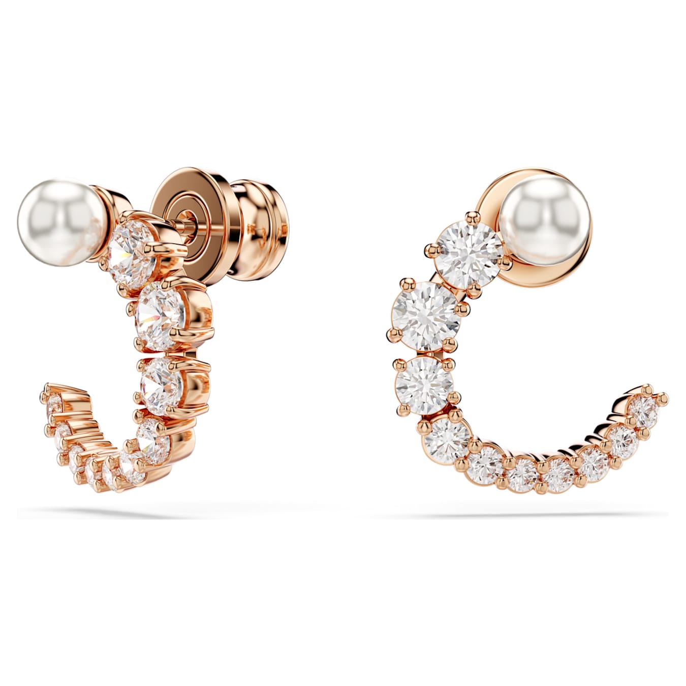 Pendientes de aro Matrix, Baño tono oro rosa