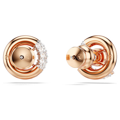 Pendientes de botón Dextera,  Baño tono oro rosa