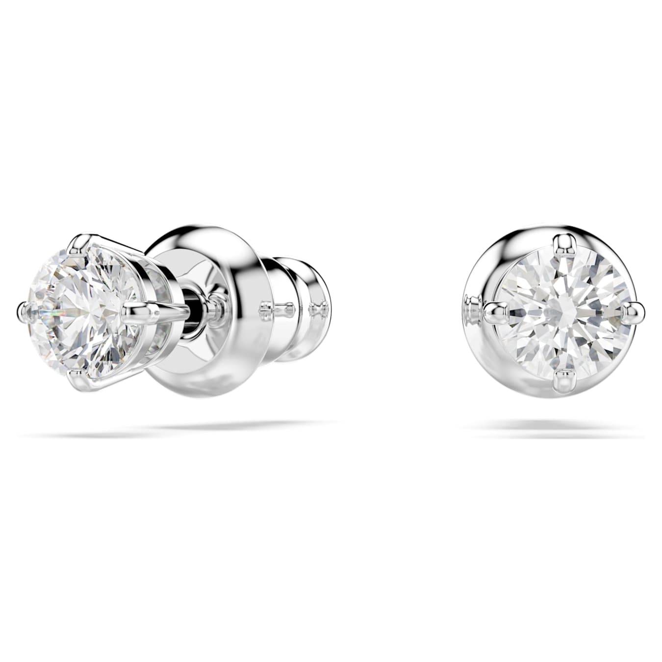 PENDIENTES STILLA ATTRACT ROUND, BLANCO, BAÑO DE RODIO