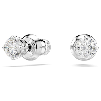 PENDIENTES STILLA ATTRACT ROUND, BLANCO, BAÑO DE RODIO