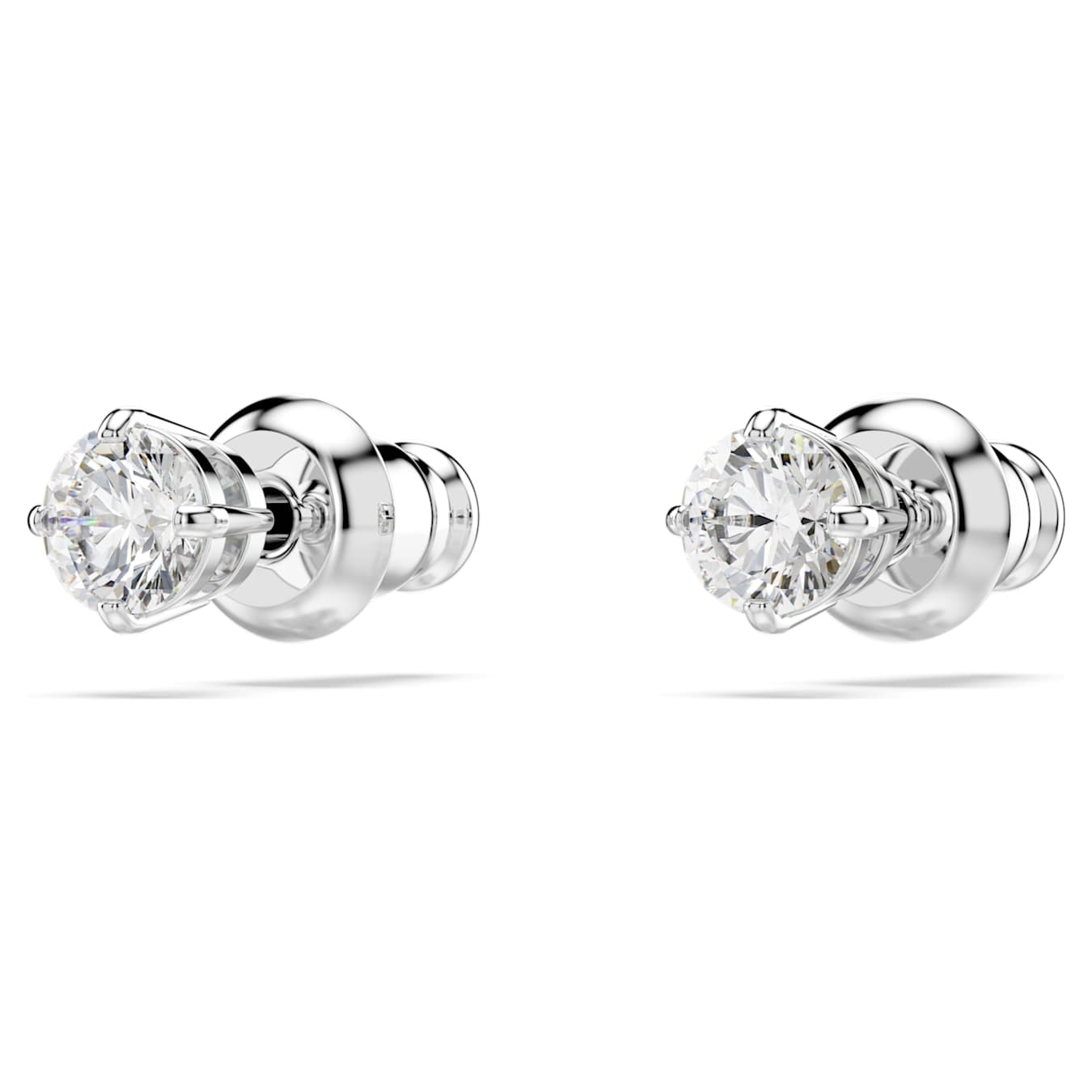 PENDIENTES STILLA ATTRACT ROUND, BLANCO, BAÑO DE RODIO