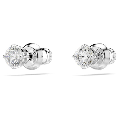 PENDIENTES STILLA ATTRACT ROUND, BLANCO, BAÑO DE RODIO