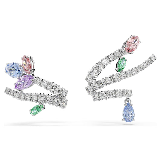 Pendientes ear cuff Ariana Grande x Swarovski Tallas mixtas, Multicolores, Baño de rodio