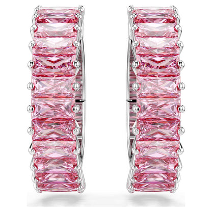 Pendientes ear cuff Matrix Talla baguette, Baño de rodio
