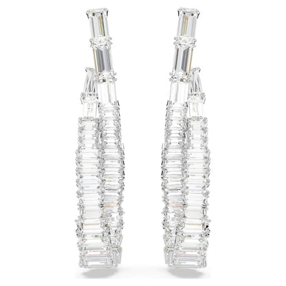 Pendientes Hyperbola Símbolo del infinito, Blancos, Baño de rodio