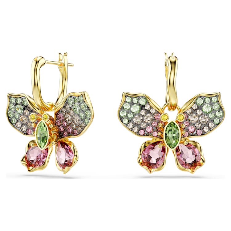 Pendientes Idyllia Tallas mixtas, Pavé, Mariposa, Multicolores