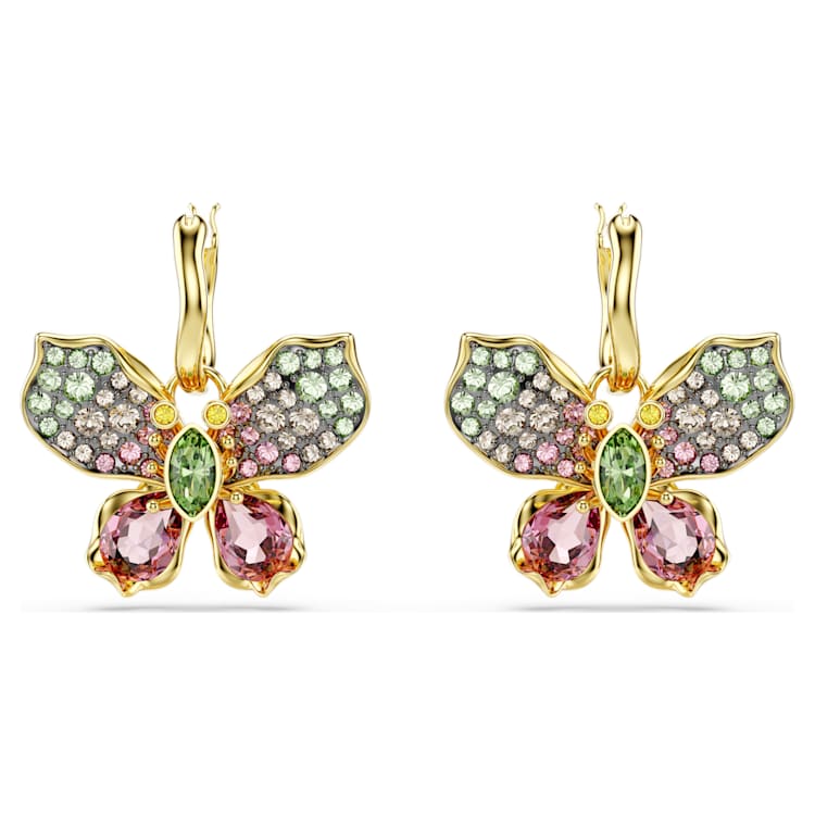 Pendientes Idyllia Tallas mixtas, Pavé, Mariposa, Multicolores