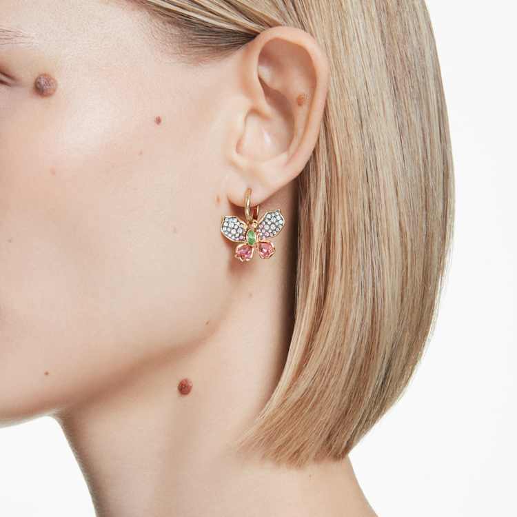 Pendientes Idyllia Tallas mixtas, Pavé, Mariposa, Multicolores