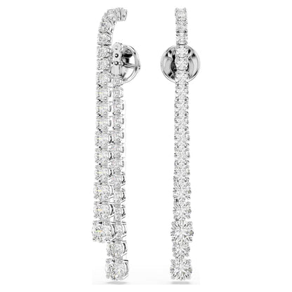 Pendientes MatrixDegradado de tallas redondas, Blancos, Baño de rodio