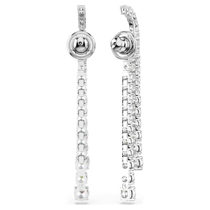 Pendientes MatrixDegradado de tallas redondas, Blancos, Baño de rodio