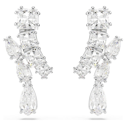 Pendientes Matrix, Tallas mixtas, Blancos, Baño de rodio