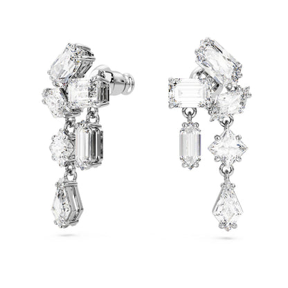 Pendientes Mesmera, Tallas mixtas, Blancos, Baño de rodio