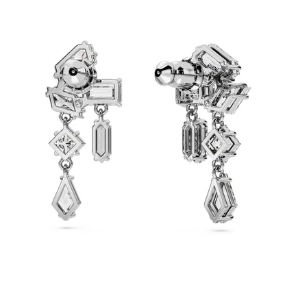 Pendientes Mesmera, Tallas mixtas, Blancos, Baño de rodio