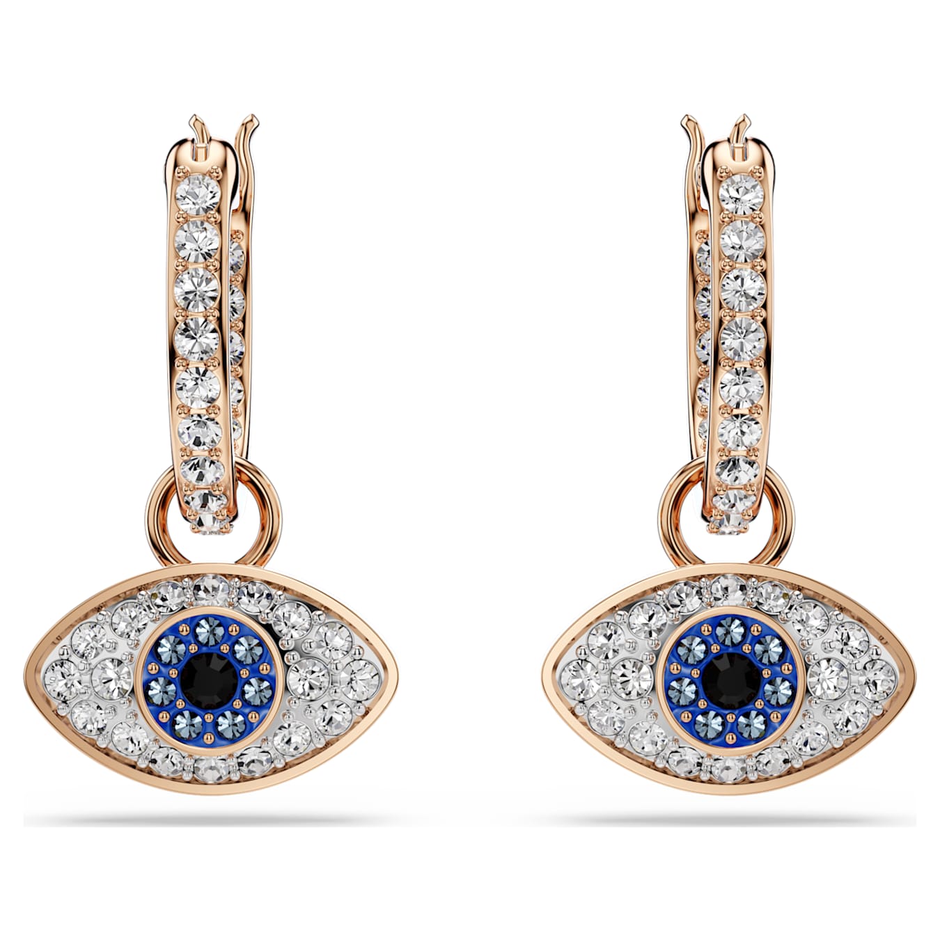 Pendientes Symbolica Ojo, Multicolores, Baño tono oro rosa