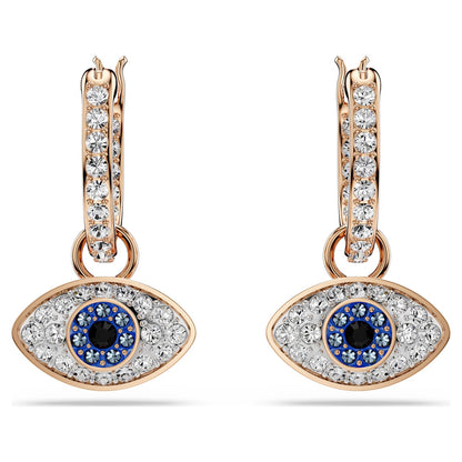 Pendientes Symbolica Ojo, Multicolores, Baño tono oro rosa