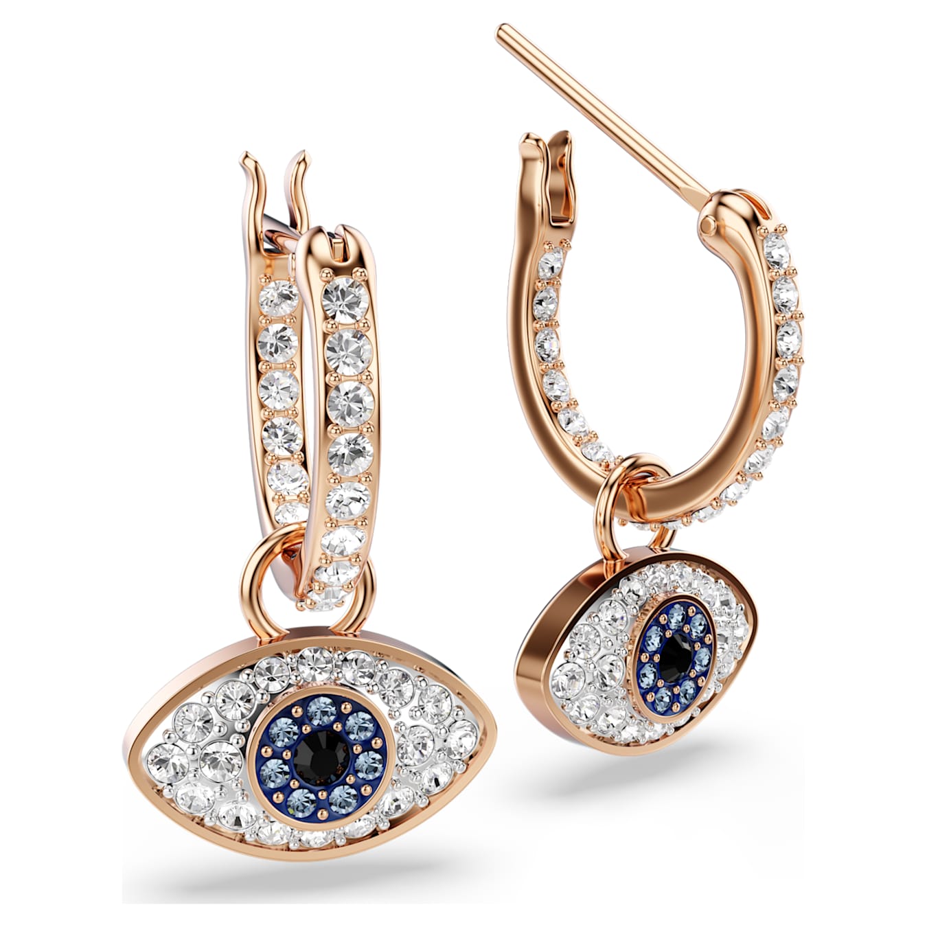 Pendientes Symbolica Ojo, Multicolores, Baño tono oro rosa