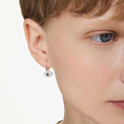 Pendientes Symbolica Ojo, Multicolores, Baño tono oro rosa