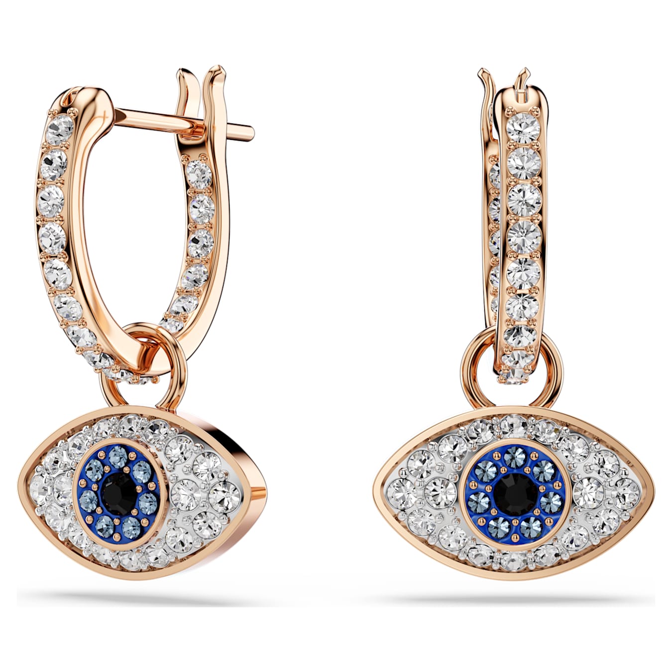 Pendientes Symbolica Ojo, Multicolores, Baño tono oro rosa
