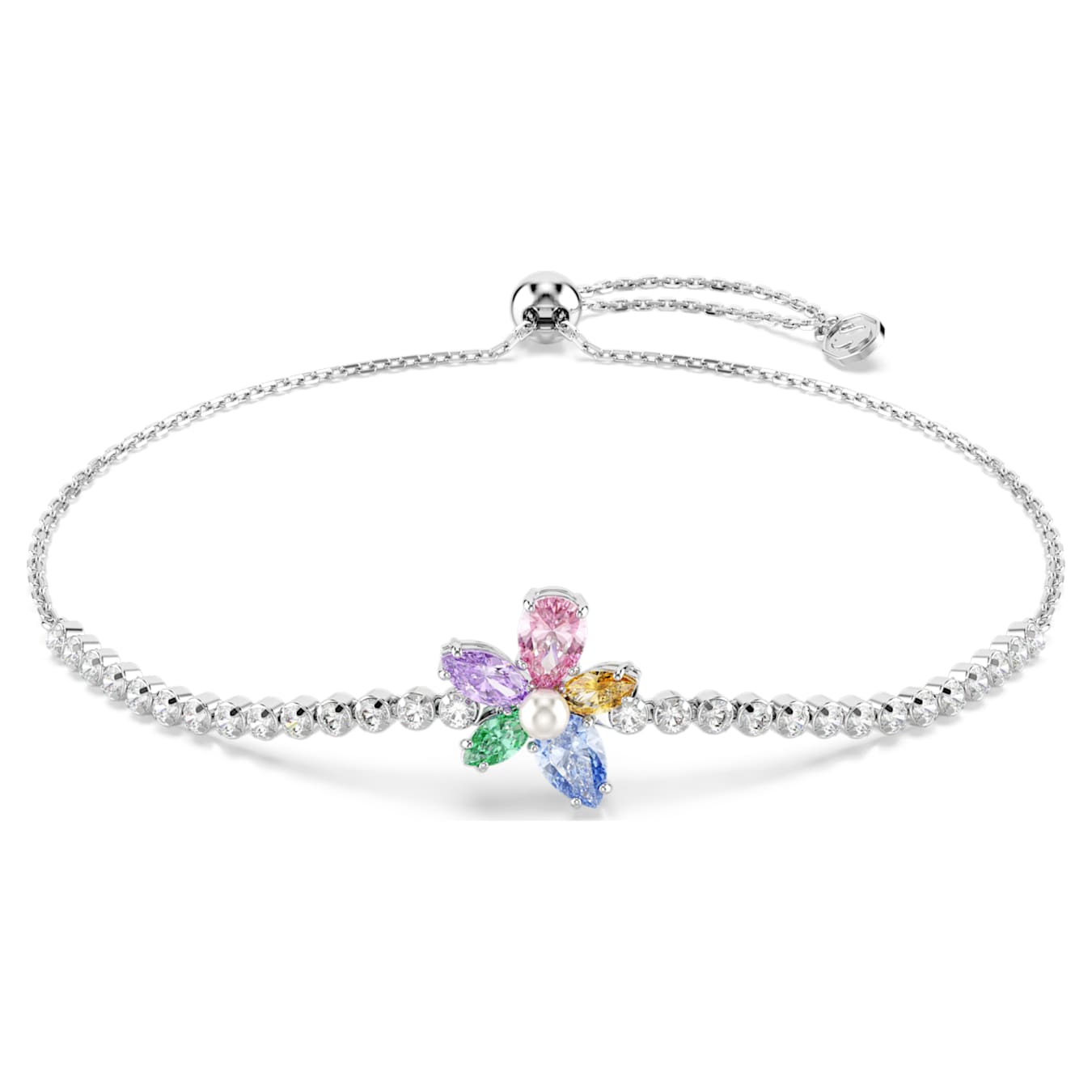 Pulsera Ariana Grande x Swarovski Tallas mixtas, Flor, Multicolor, Baño de rodio