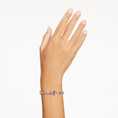 Pulsera Gema, Tallas mixtas, Multicolor, Baño de rodio