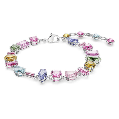 Pulsera Gema, Tallas mixtas, Multicolor, Baño de rodio