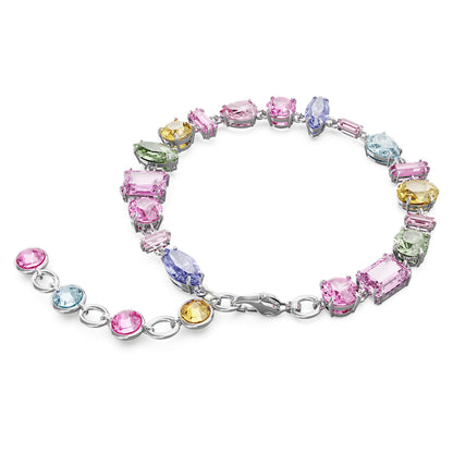Pulsera Gema, Tallas mixtas, Multicolor, Baño de rodio