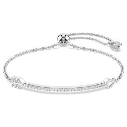 Pulsera Idyllia Tallas mixtas, Flecha, Blanca, Baño de rodio