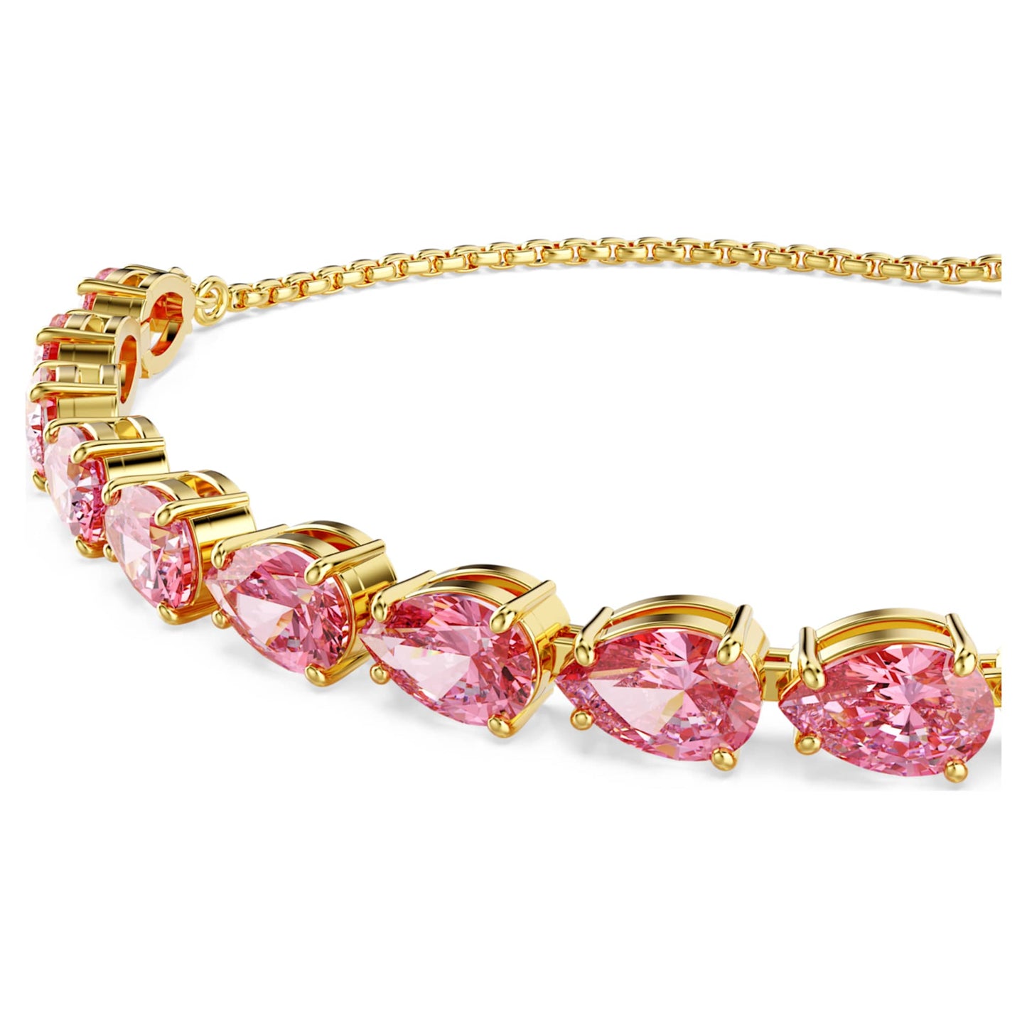 Pulsera Matrix Talla pera, Rosa, Baño tono oro
