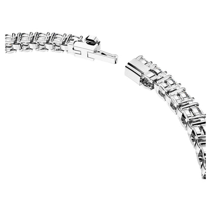 Pulsera Matrix Tennis Talla redonda, Blanca, Baño de rodio