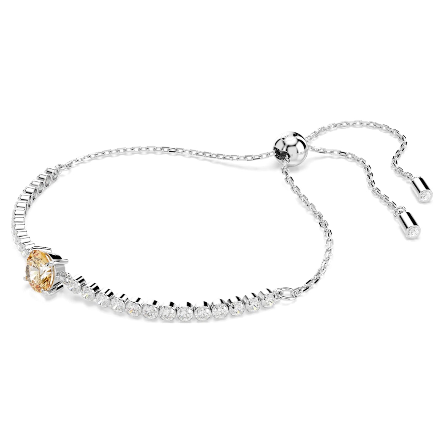Pulsera Matrix Tennis, Tallas mixtas, Blanca, Baño de rodio
