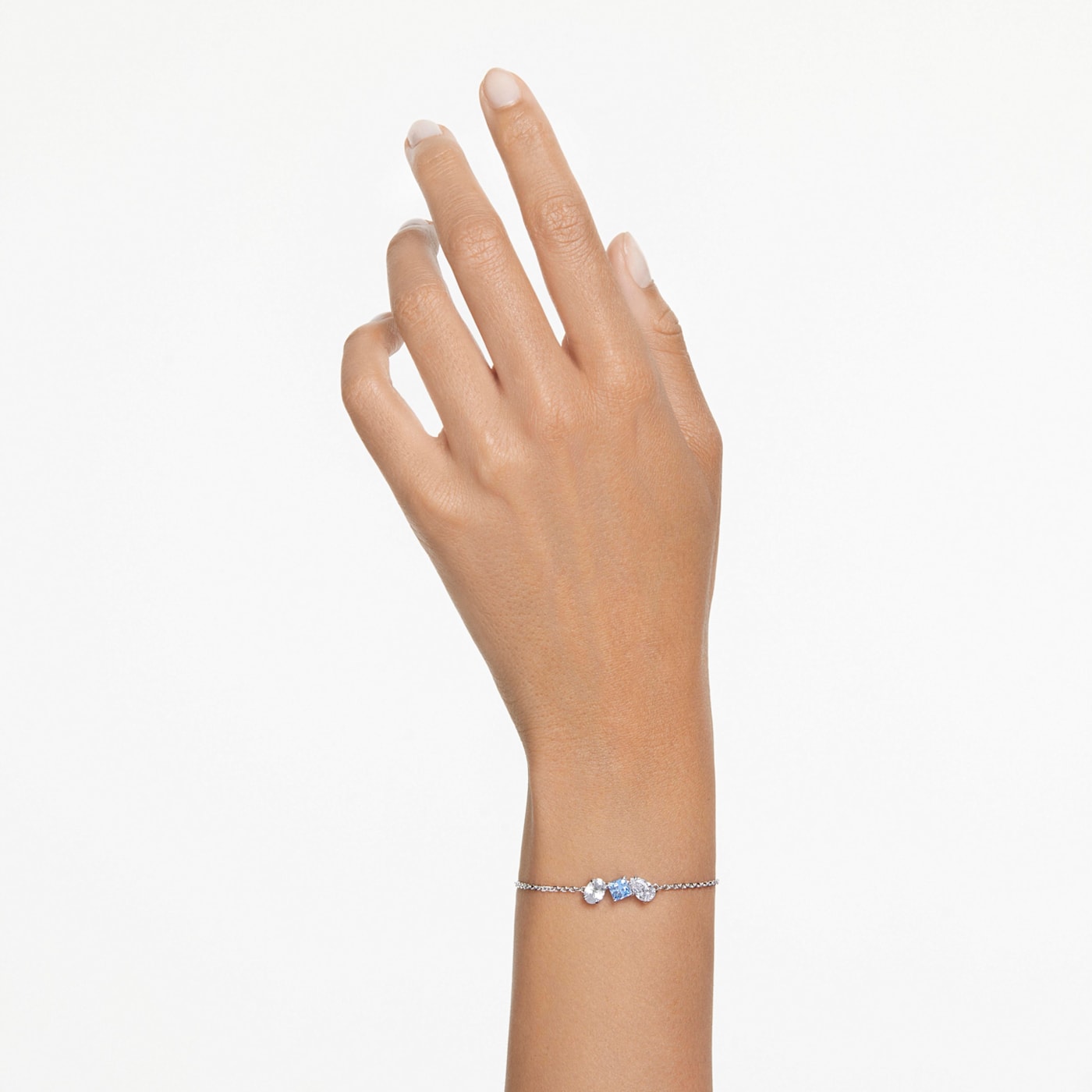 Pulsera Mesmera, Tallas mixtas, Azul, Baño de rodio