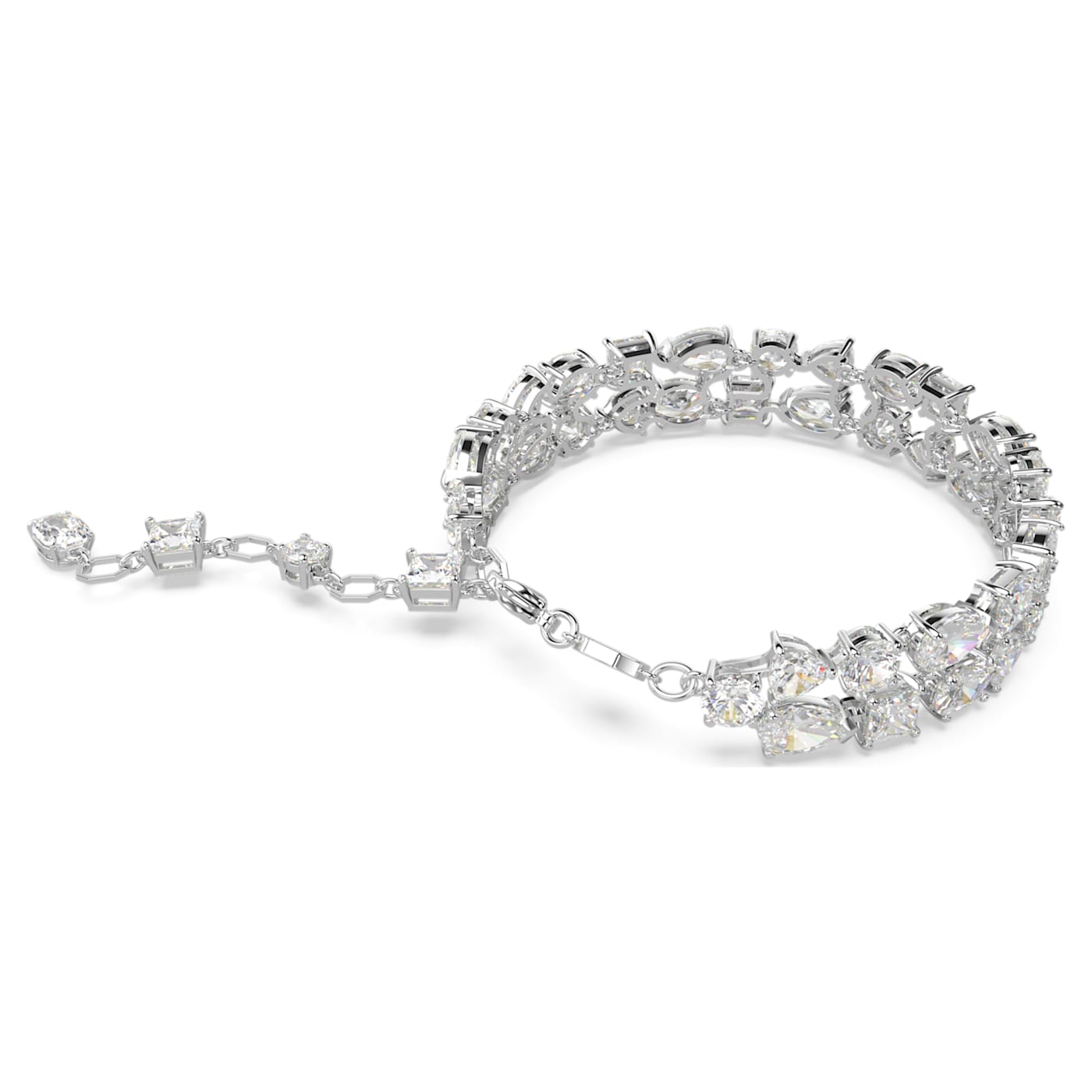 Pulsera Mesmera, Tallas mixtas, Blanca, Baño de rodio