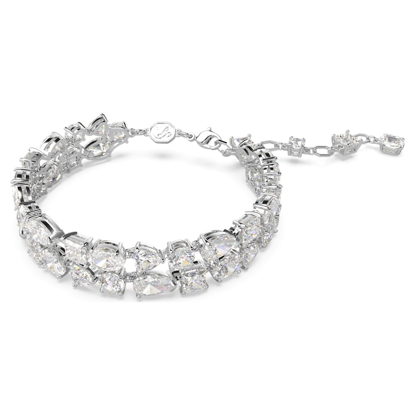Pulsera Mesmera, Tallas mixtas, Blanca, Baño de rodio