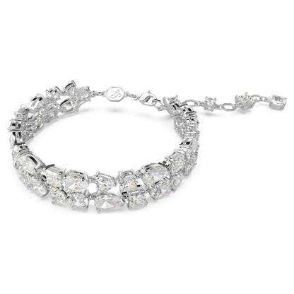 Pulsera Mesmera, Tallas mixtas, Blanca, Baño de rodio